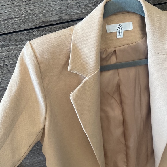 Missguided Tan Nude Blazer Coat Jacket - Picture 3 of 6